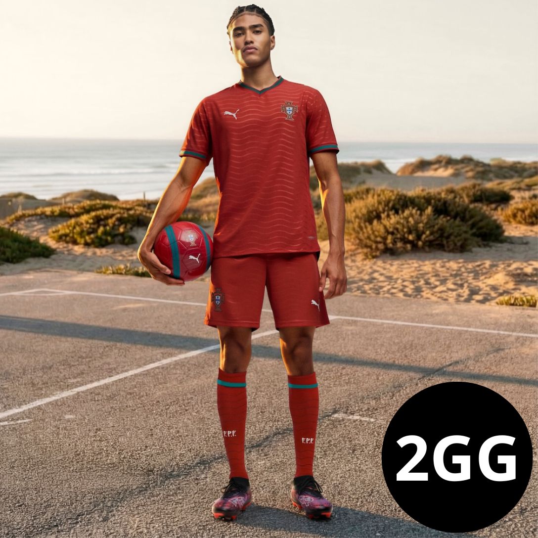 Kit Camisa e Short Portugal Vermelho I 26/27