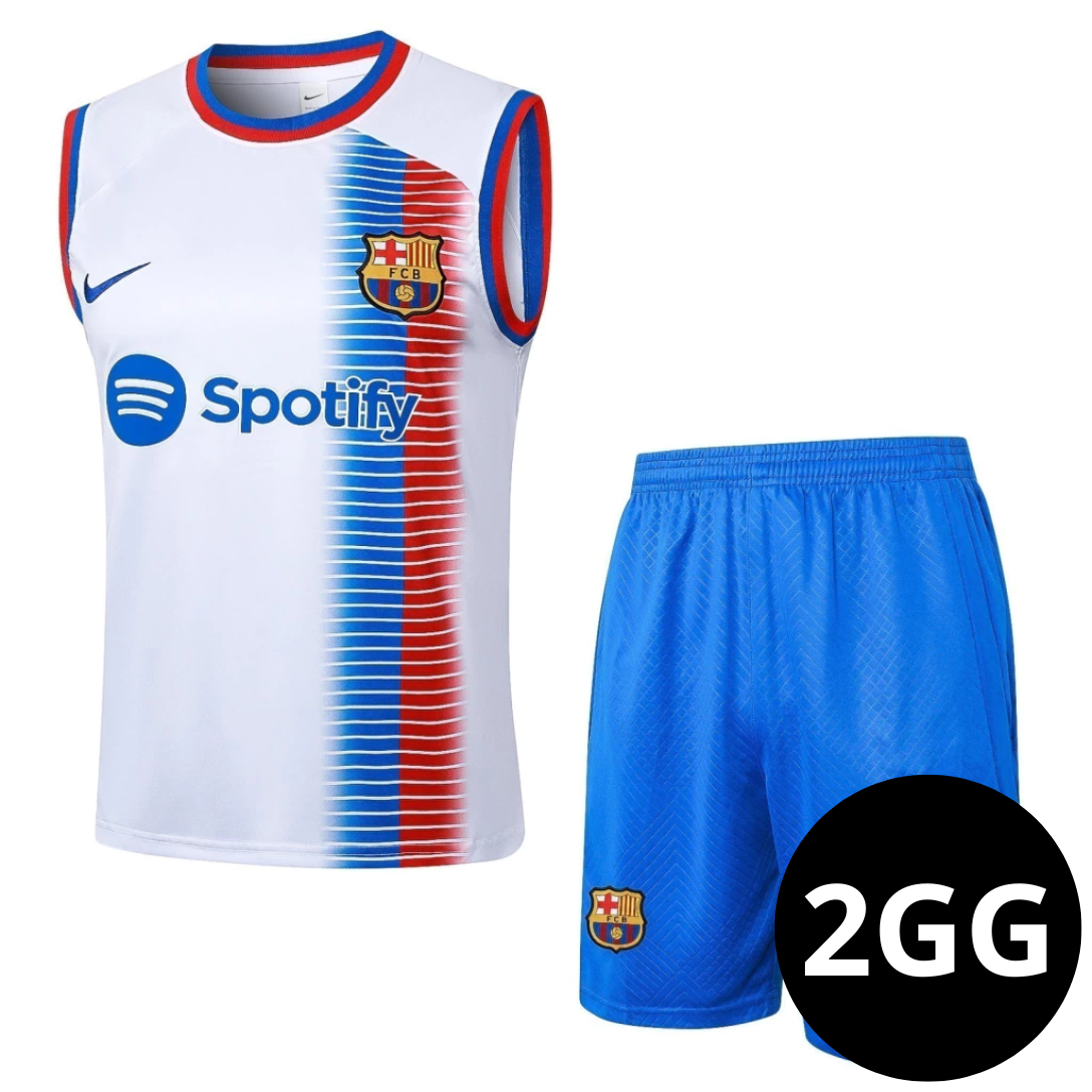 Kit Regata e Short Barcelona Branca 2024/25