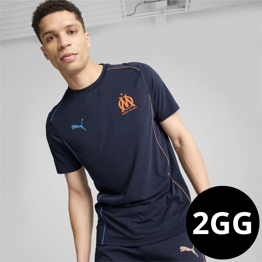 Kit Camisa e Short Olympique de Marseille Azul Escuro