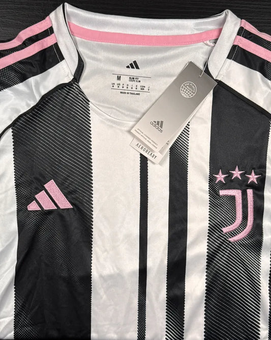 kit camisa/short Juventus Rosa e Branco