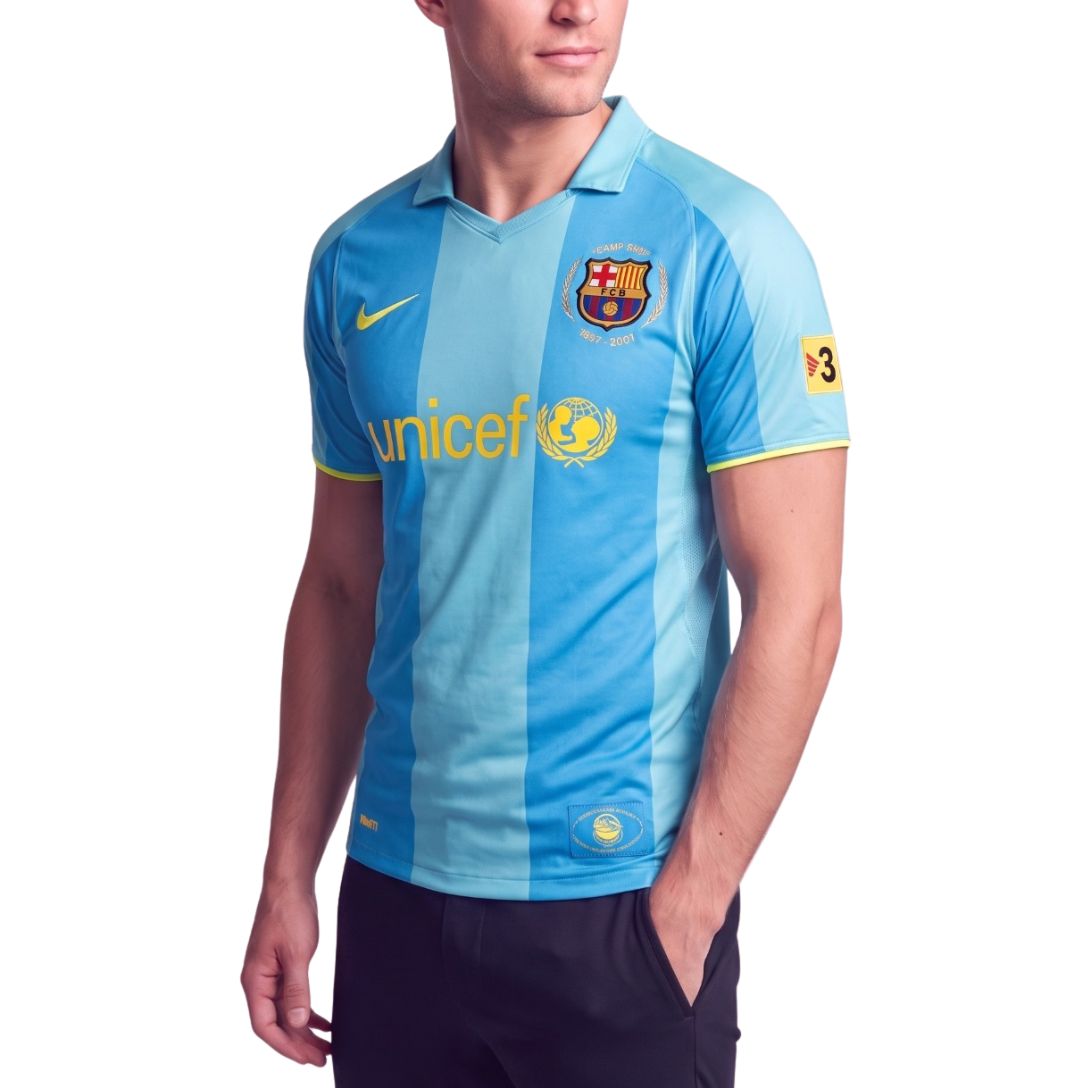 Camisa Retro Barcelona Azul 2007 [RONALDINHO]