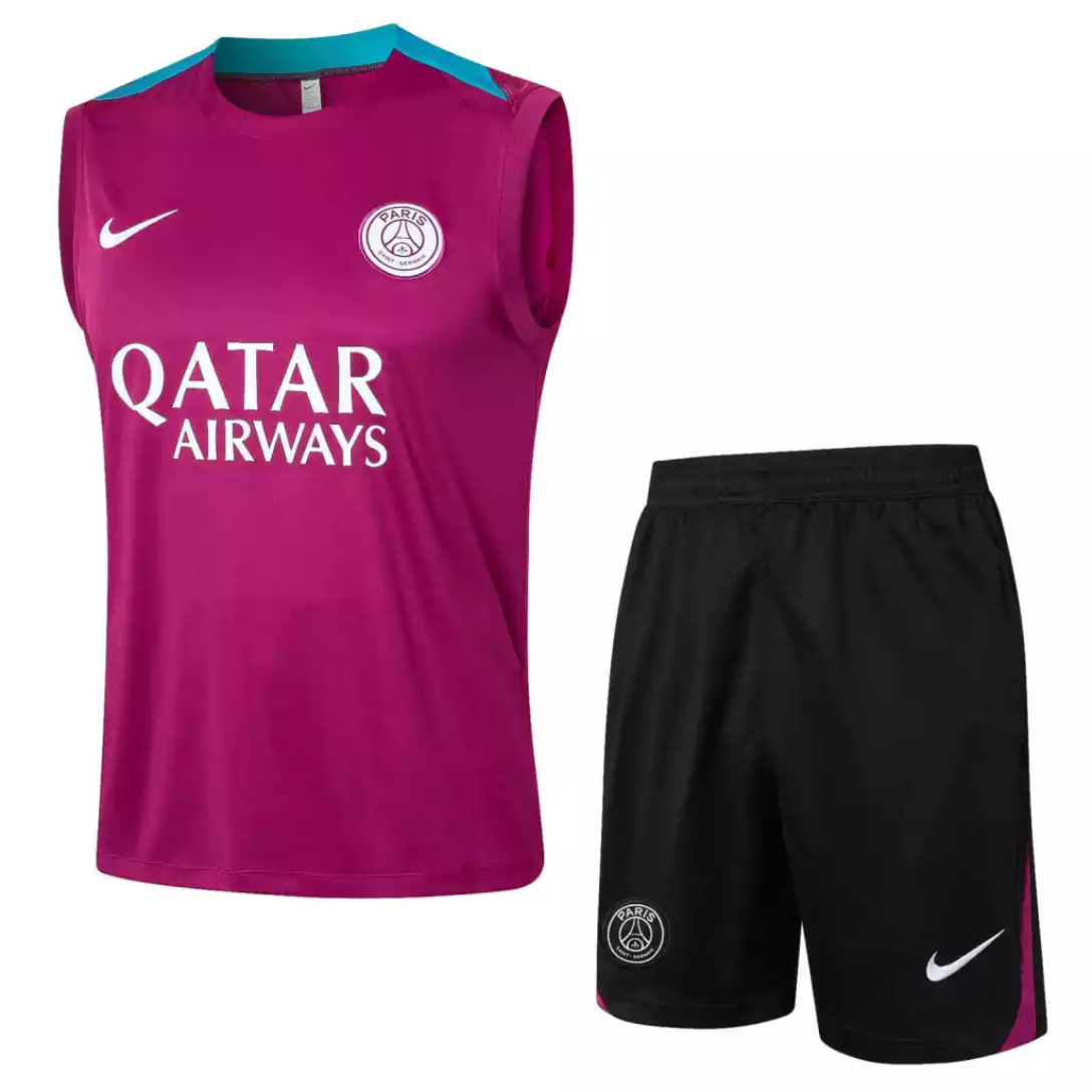 Kit Regata e Short PSG Treino Roxo