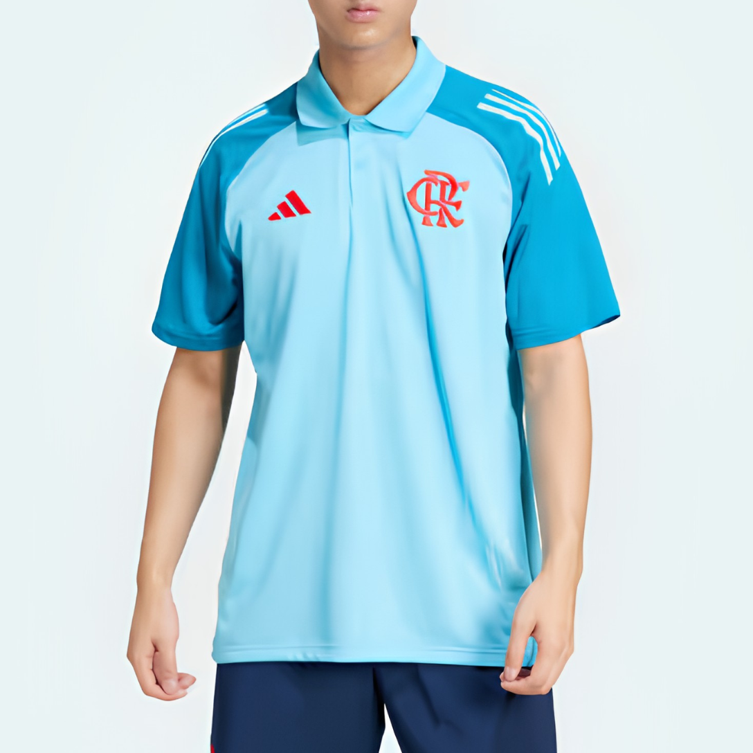 Camisa Flamengo Polo Azul Claro