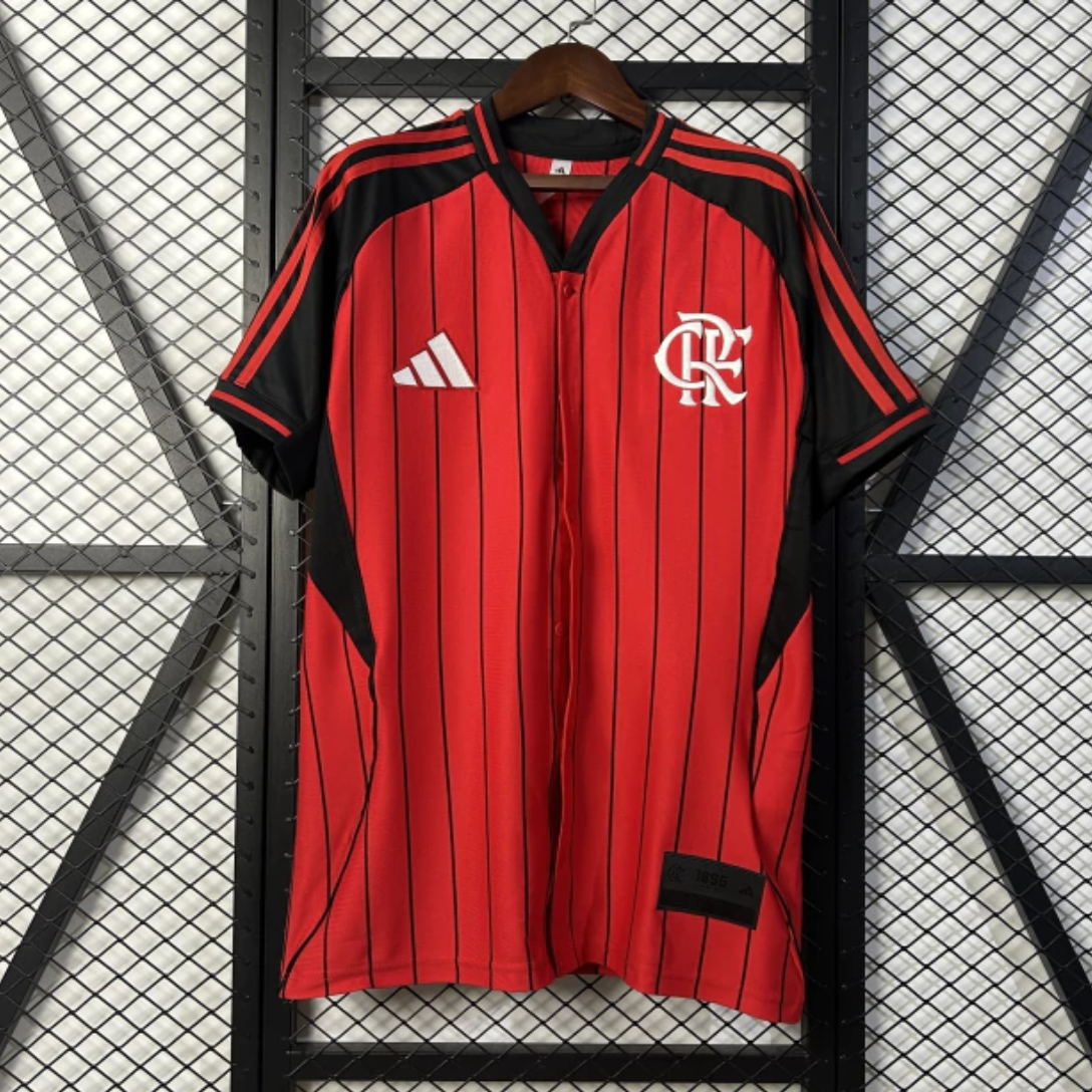 Camisa Baseball Flamengo Vermelha Especial