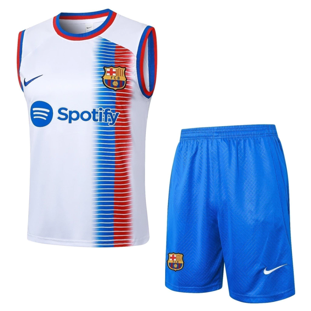 Kit Regata e Short Barcelona Branca 2024/25