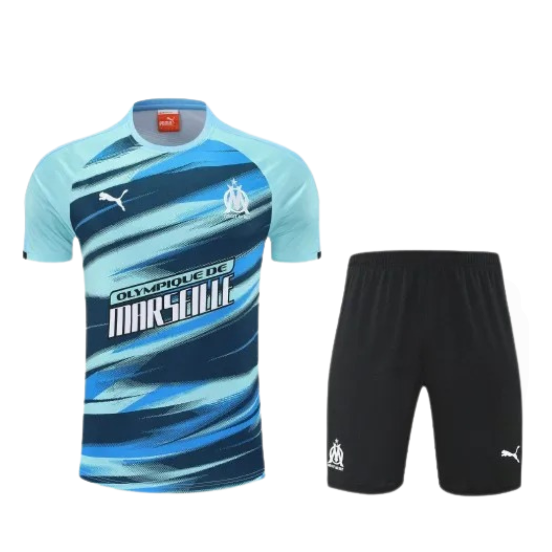 Kit Camisa e Short Olympique de Marseille Cor 2