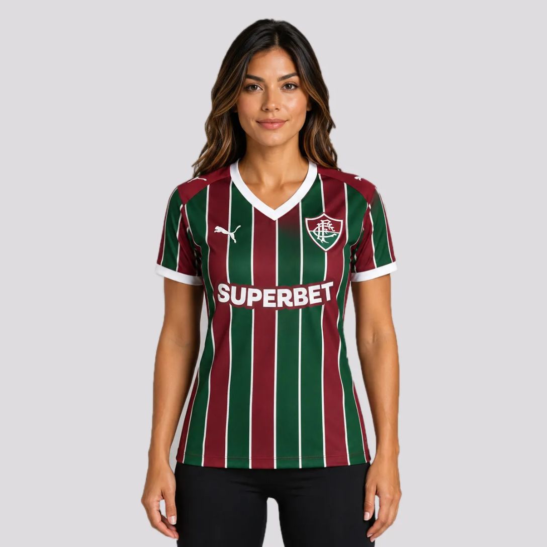 Camisa Feminina Fluminense Listrada I 26/27