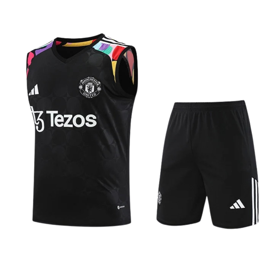 Kit Regata e Short Manchester United Preto