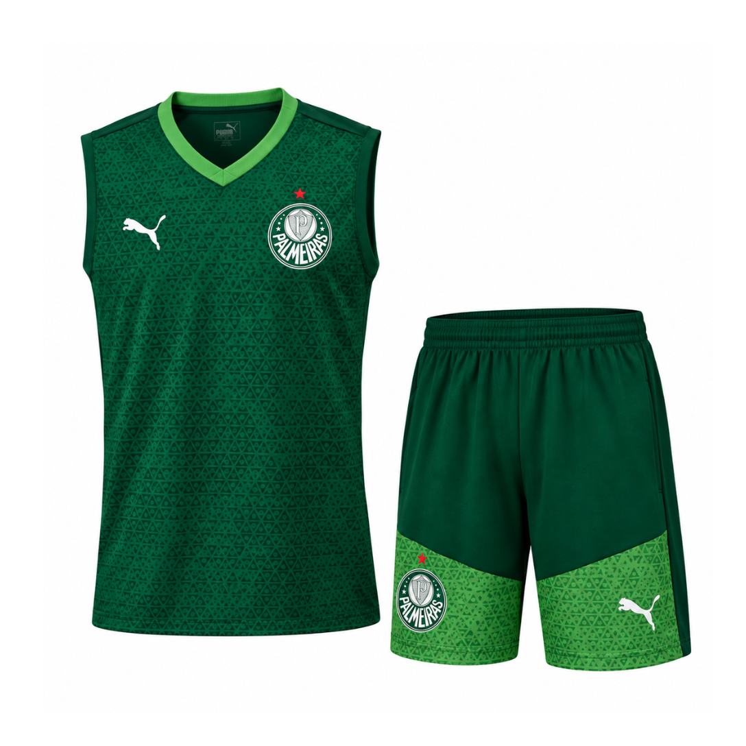 Kit Regata e Short Palmeiras Verde