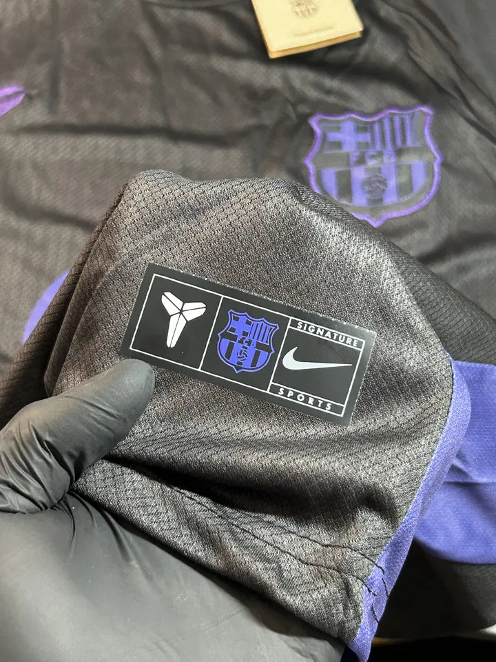Kit Camisa/Short Barcelona Preto/Roxo 25/26
