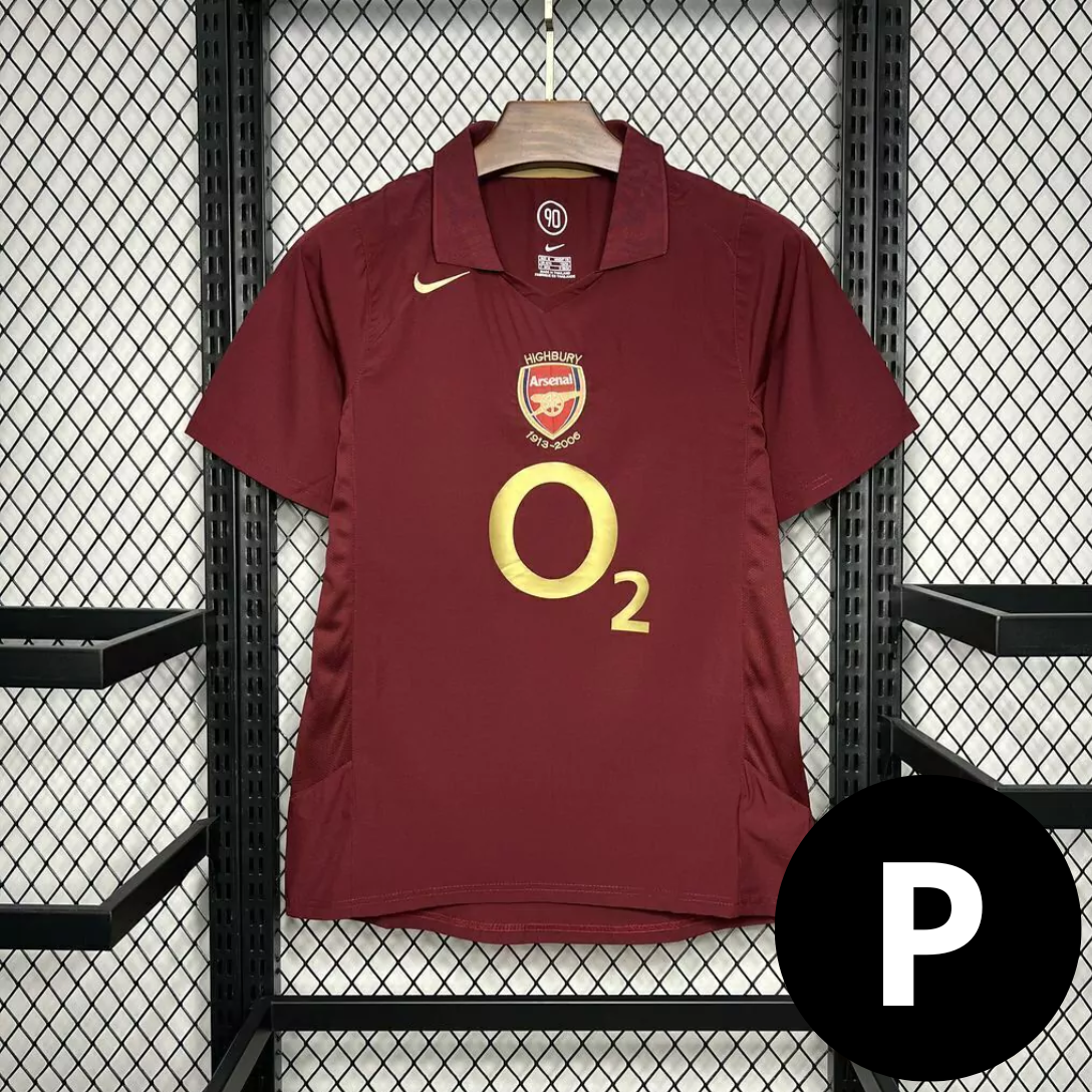 Camisa Retro Arsenal Vinho 2005/06