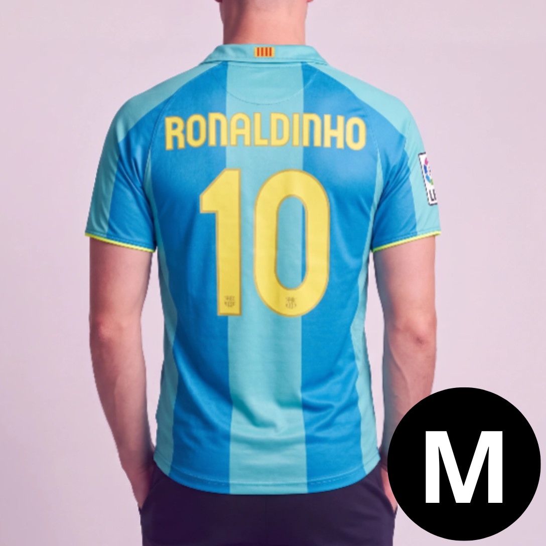 Camisa Retro Barcelona Azul 2007 [RONALDINHO]