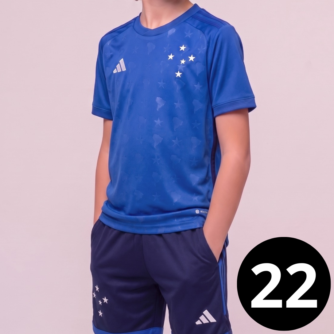 Kit Infantil Cruzeiro I - Short azul