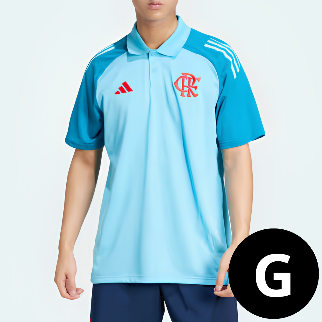 Camisa Flamengo Polo Azul Claro