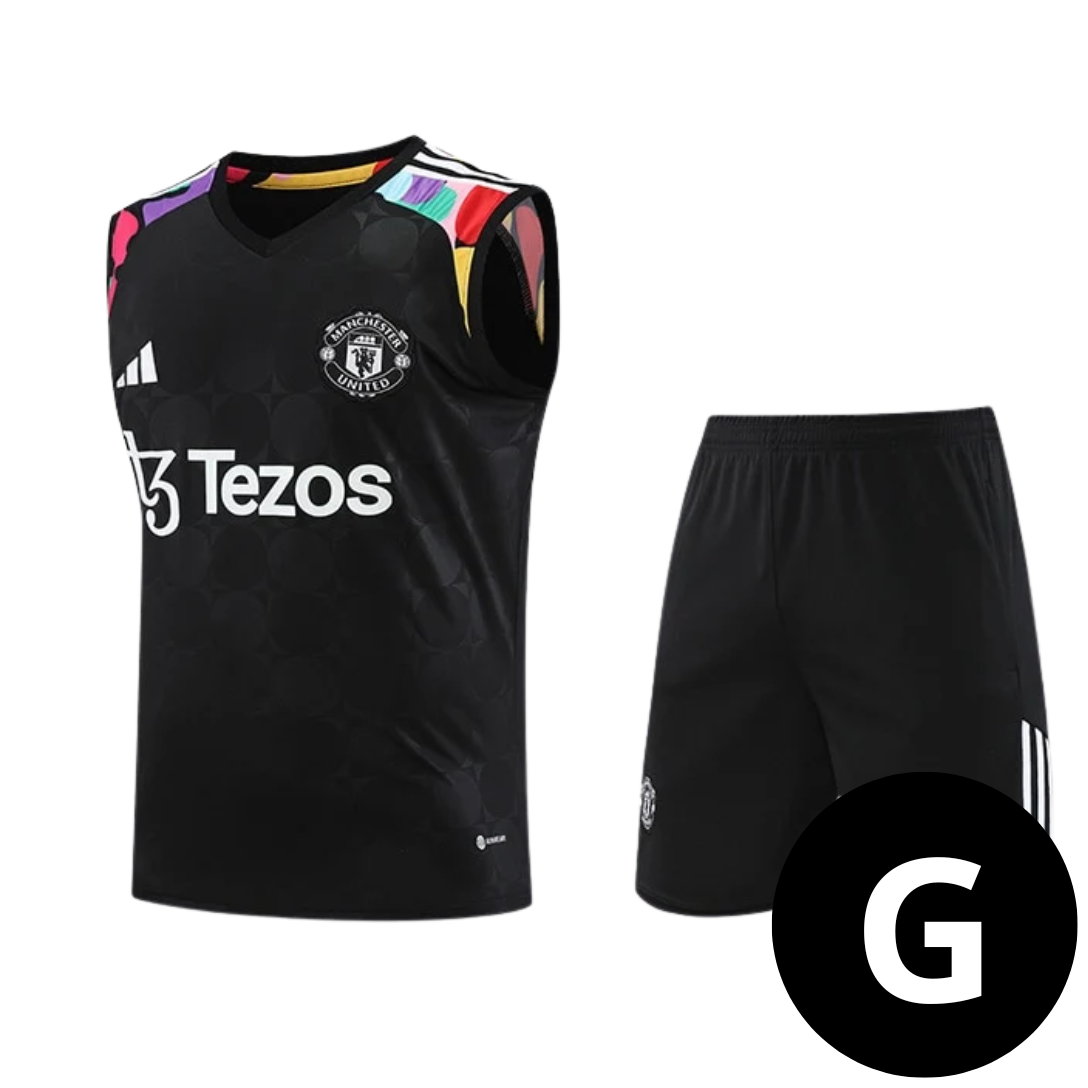 Kit Regata e Short Manchester United Preto