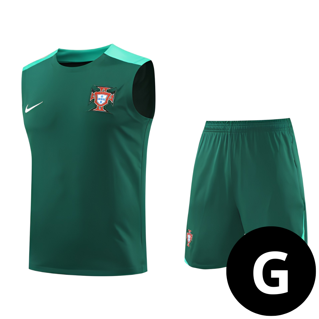 Kit Regata e Short Portugal Treino Verde