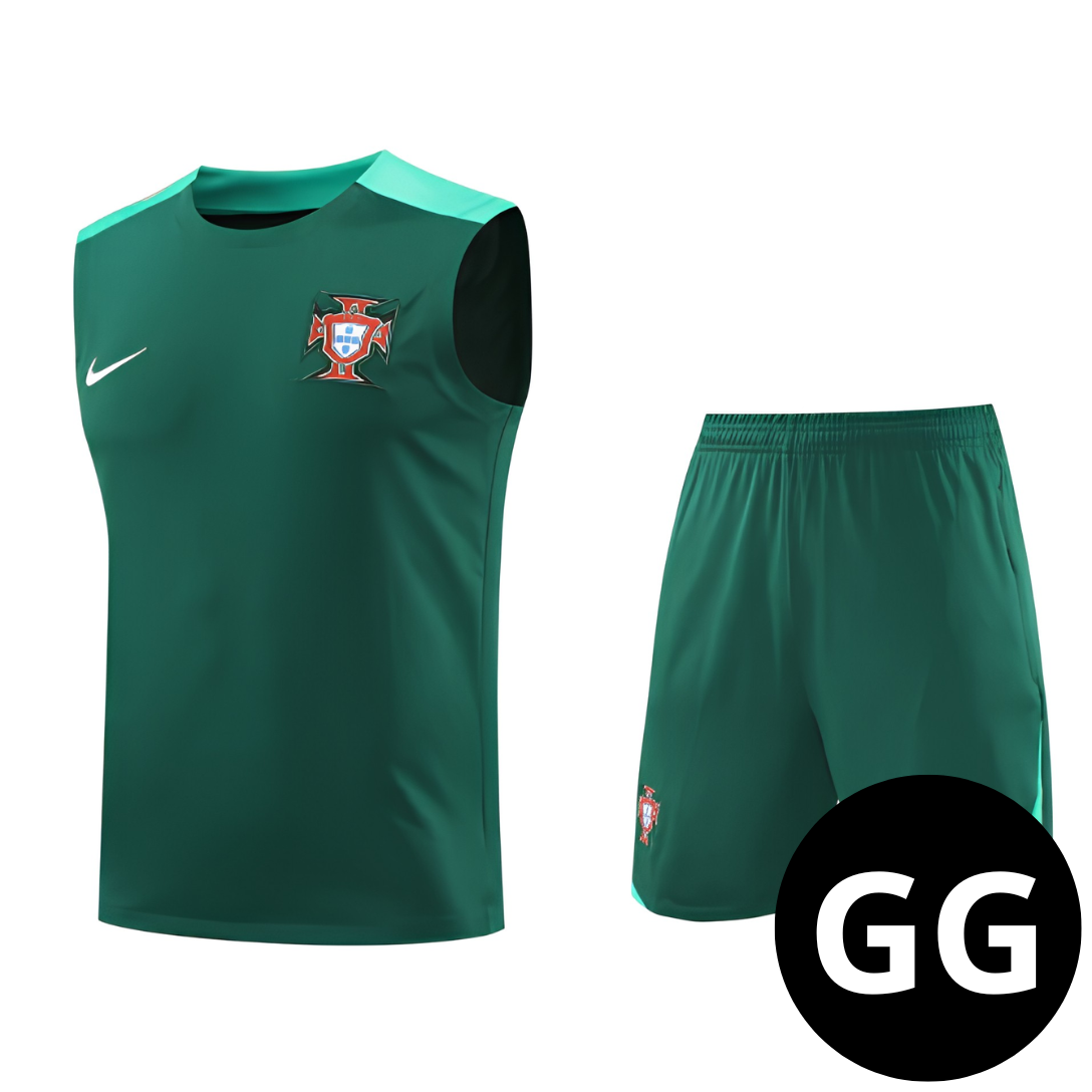 Kit Regata e Short Portugal Treino Verde