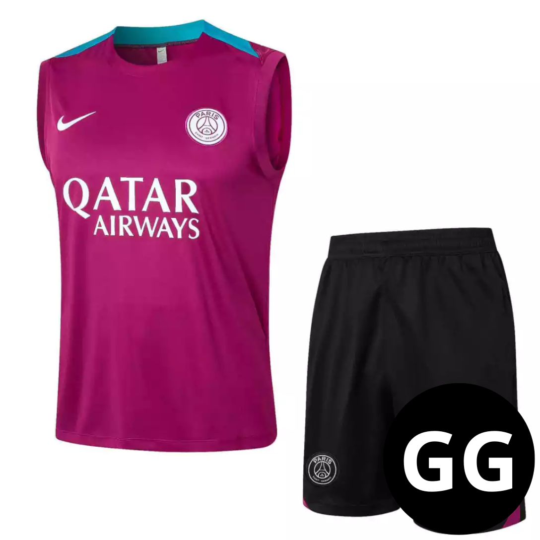 Kit Regata e Short PSG Treino Roxo