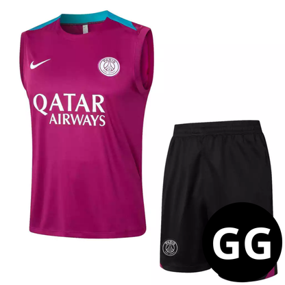 Kit Regata e Short PSG Treino Roxo
