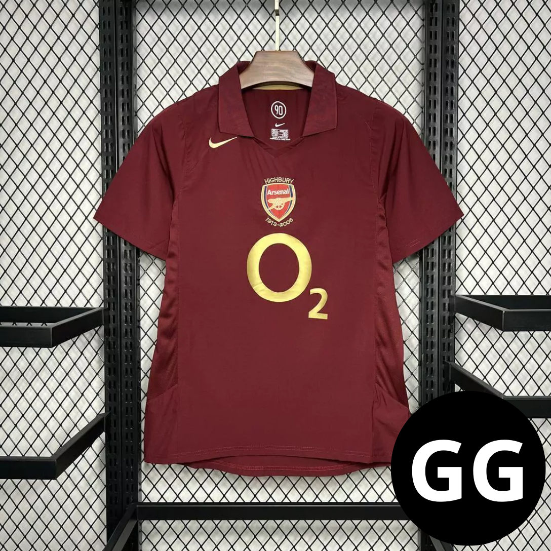 Camisa Retro Arsenal Vinho 2005/06