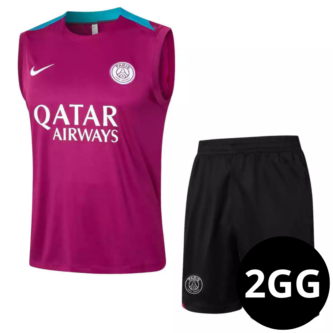 Kit Regata e Short PSG Treino Roxo