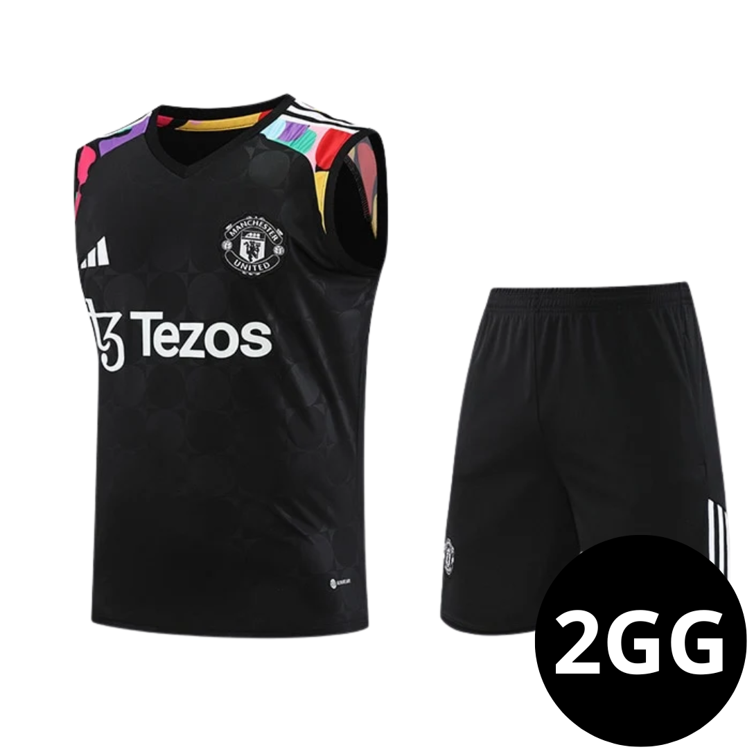 Kit Regata e Short Manchester United Preto
