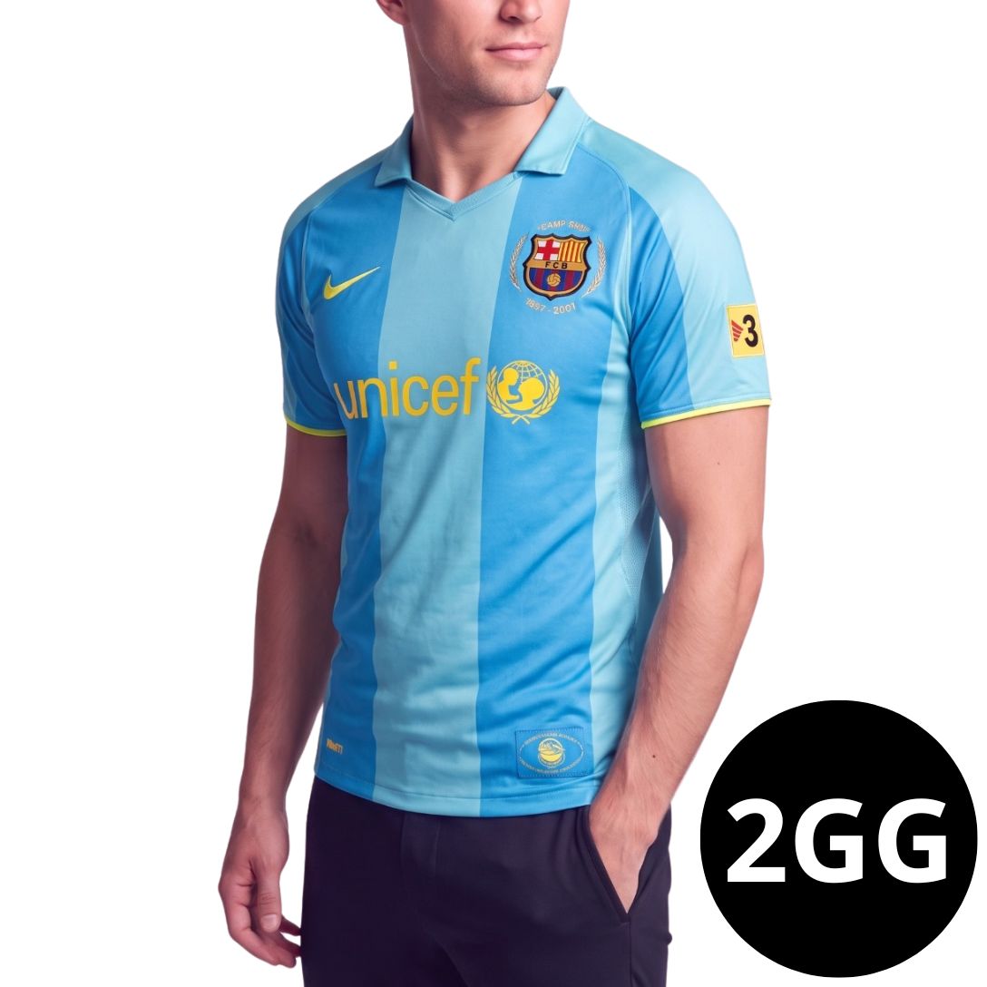 Camisa Retro Barcelona Azul 2007 [RONALDINHO]