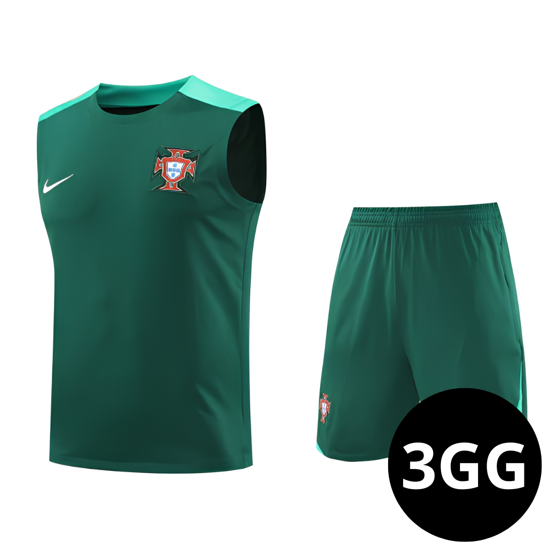 Kit Regata e Short Portugal Treino Verde