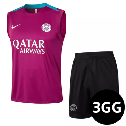 Kit Regata e Short PSG Treino Roxo