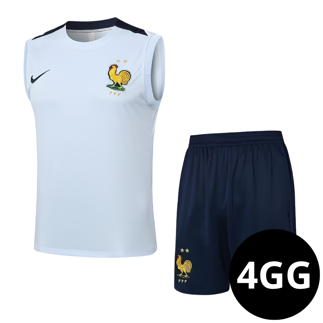 Kit Regata e Short França Treino Azul Claro