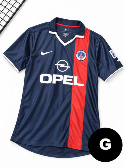 Camisa Retrô PSG I Azul com Vermelho 2001/02