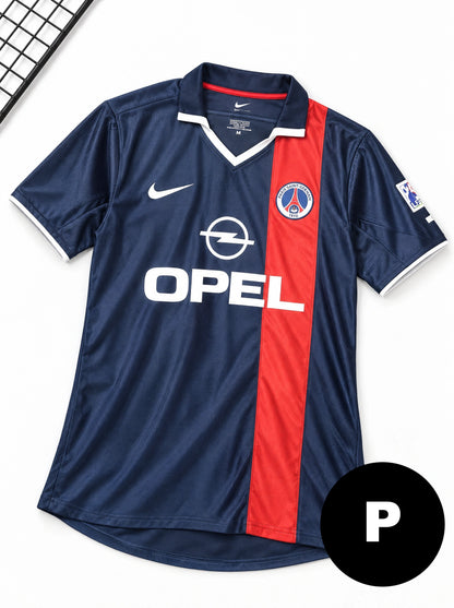 Camisa Retrô PSG I Azul com Vermelho 2001/02