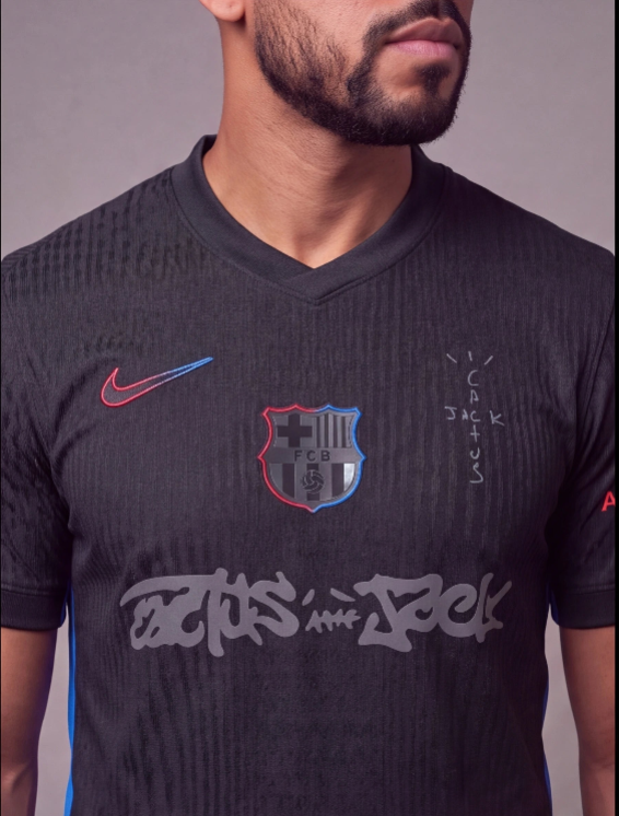 Camisa Barcelona Preta II 25/26 X Travis Scott