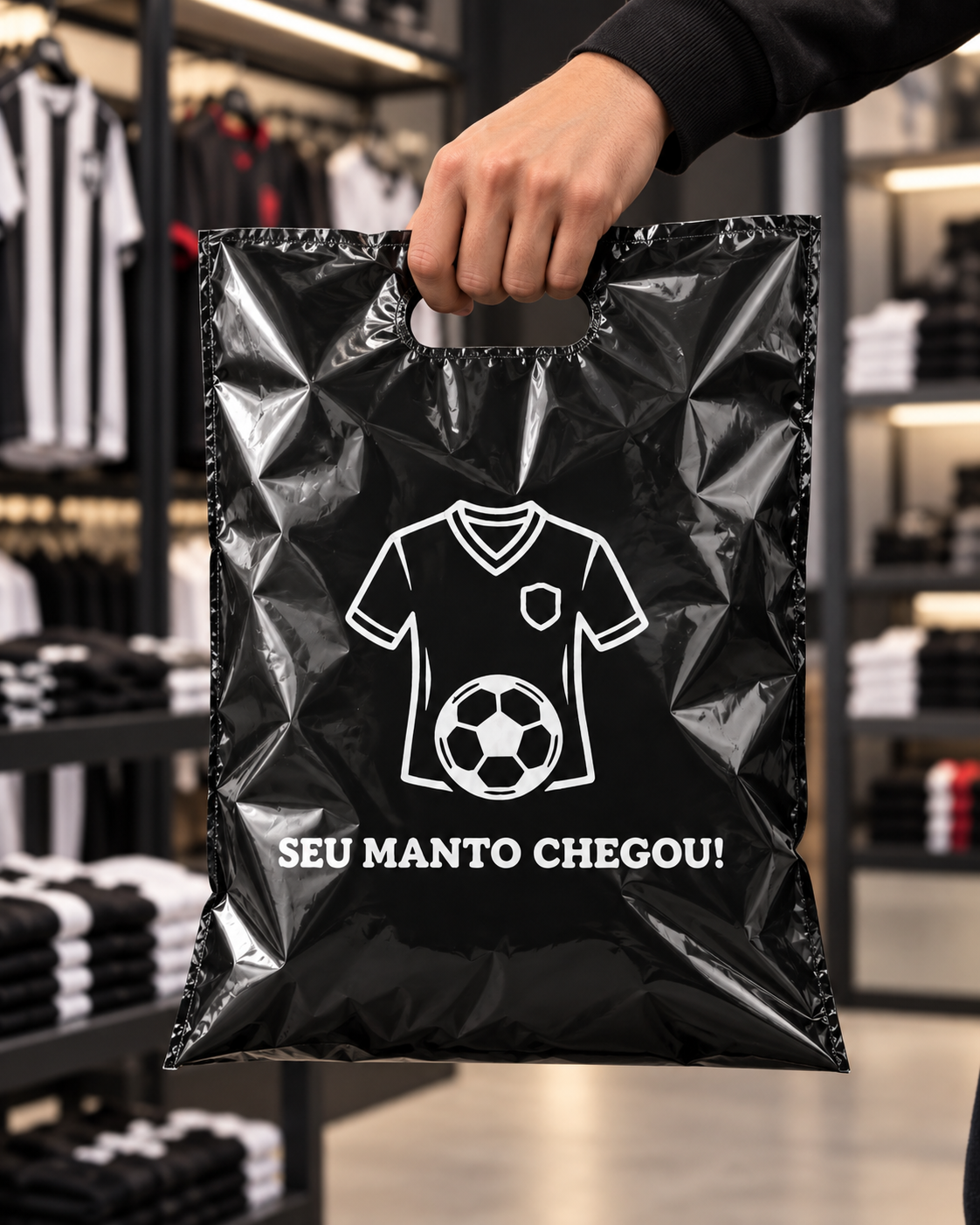 Sacola SEU MANTO CHEGOU [para seu cliente]