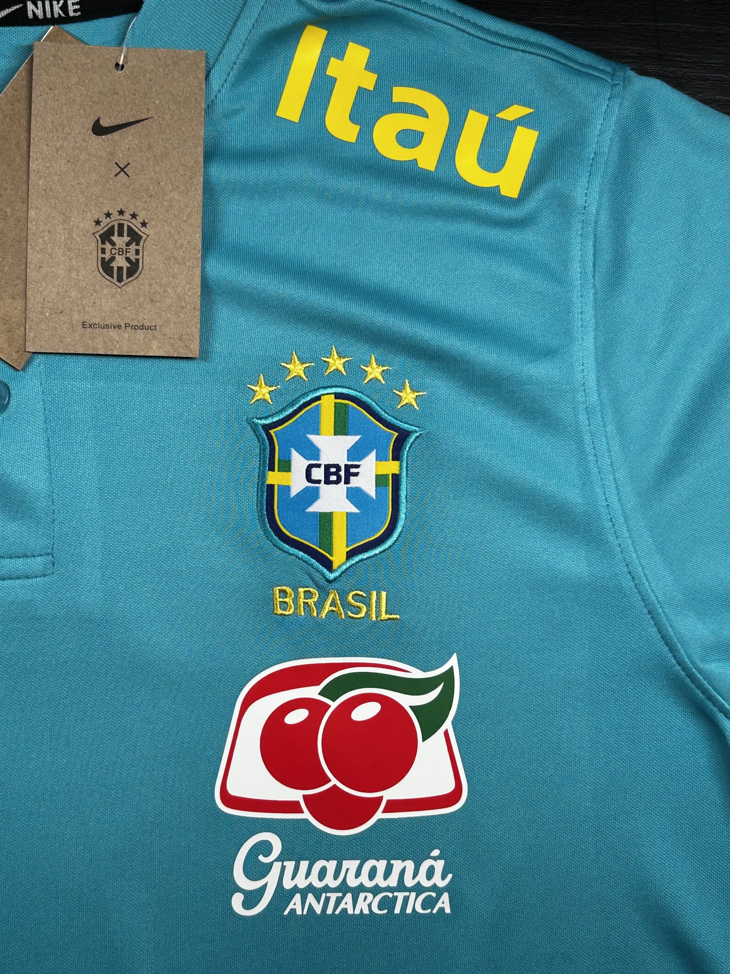 Camisa Seleção Brasil Polo Itaú Verde Claro