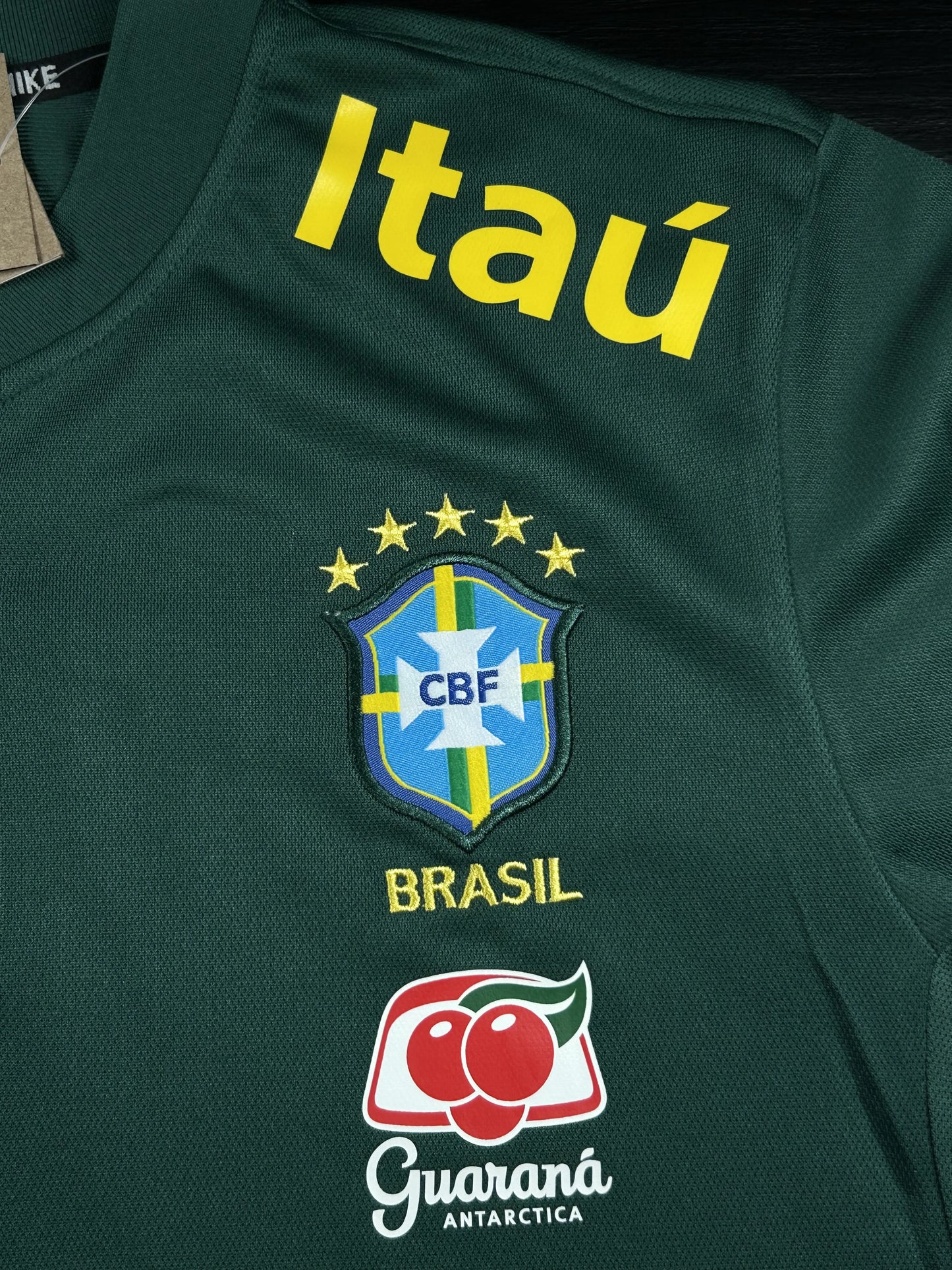 Camisa Seleção Brasil Polo Itaú Verde Escuro