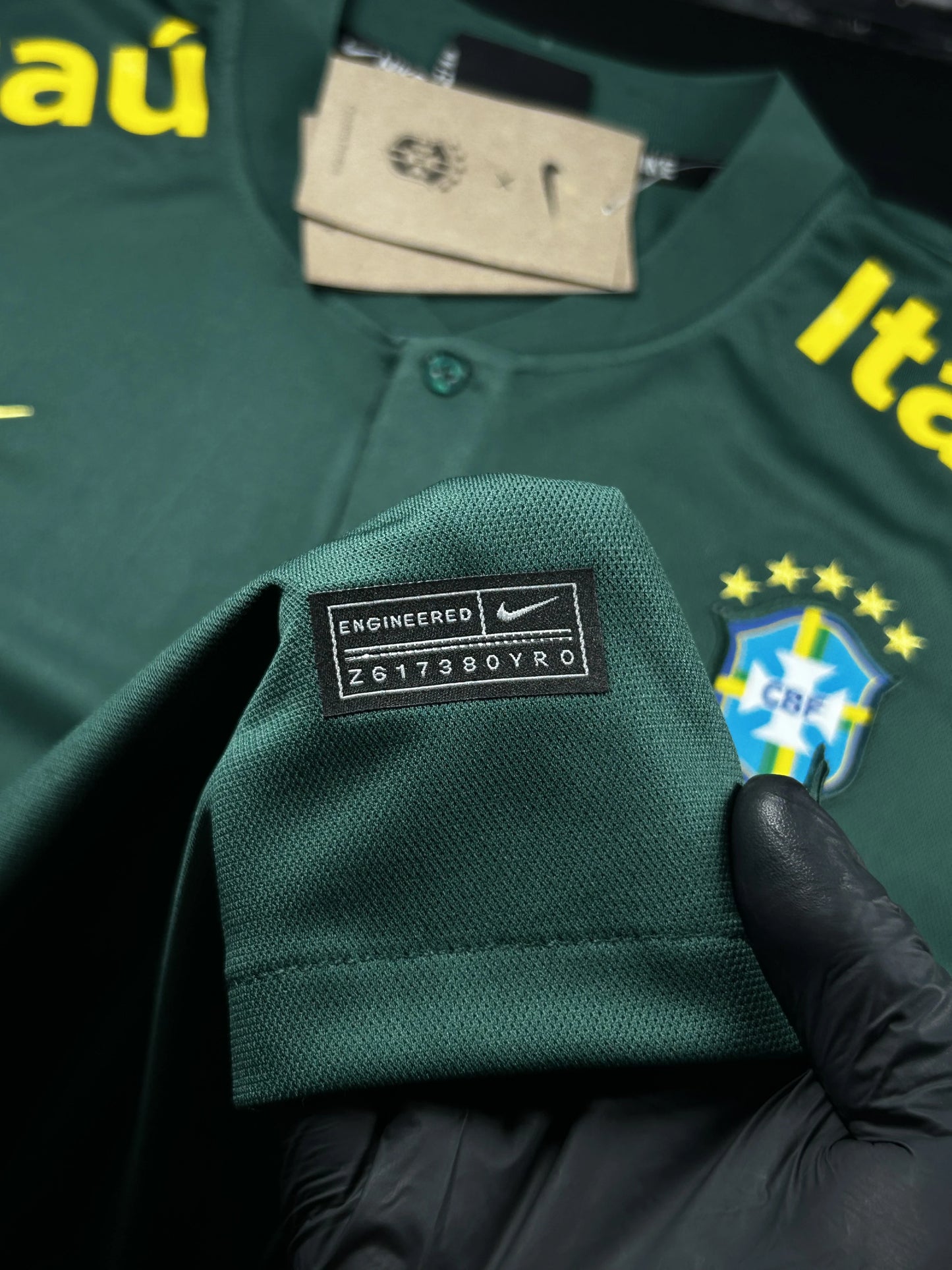 Camisa Seleção Brasil Polo Itaú Verde Escuro