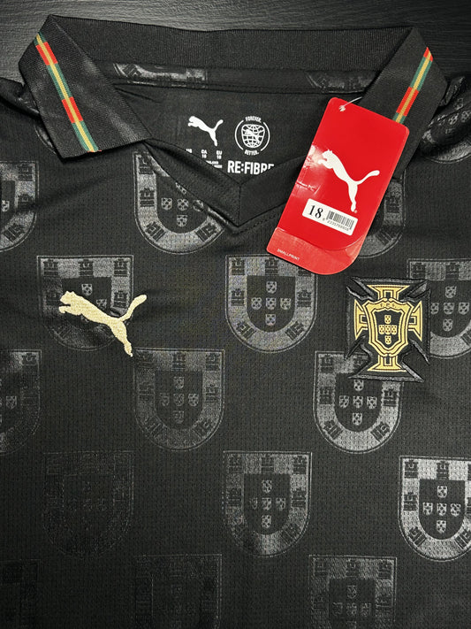 Kit Infantil Seleção Portugal Preto 26/27