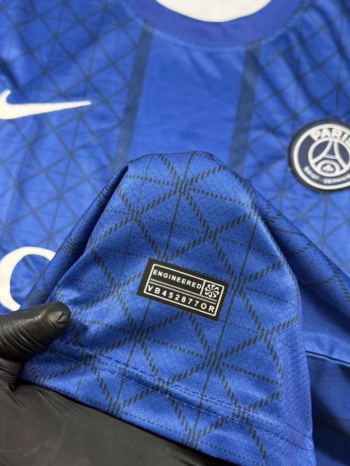 Kit Camisa/Short PSG Azul Pré Jogo 25/26