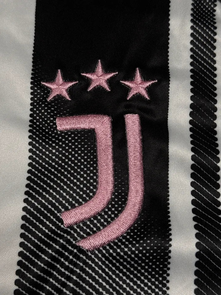 kit camisa/short Juventus Rosa e Branco
