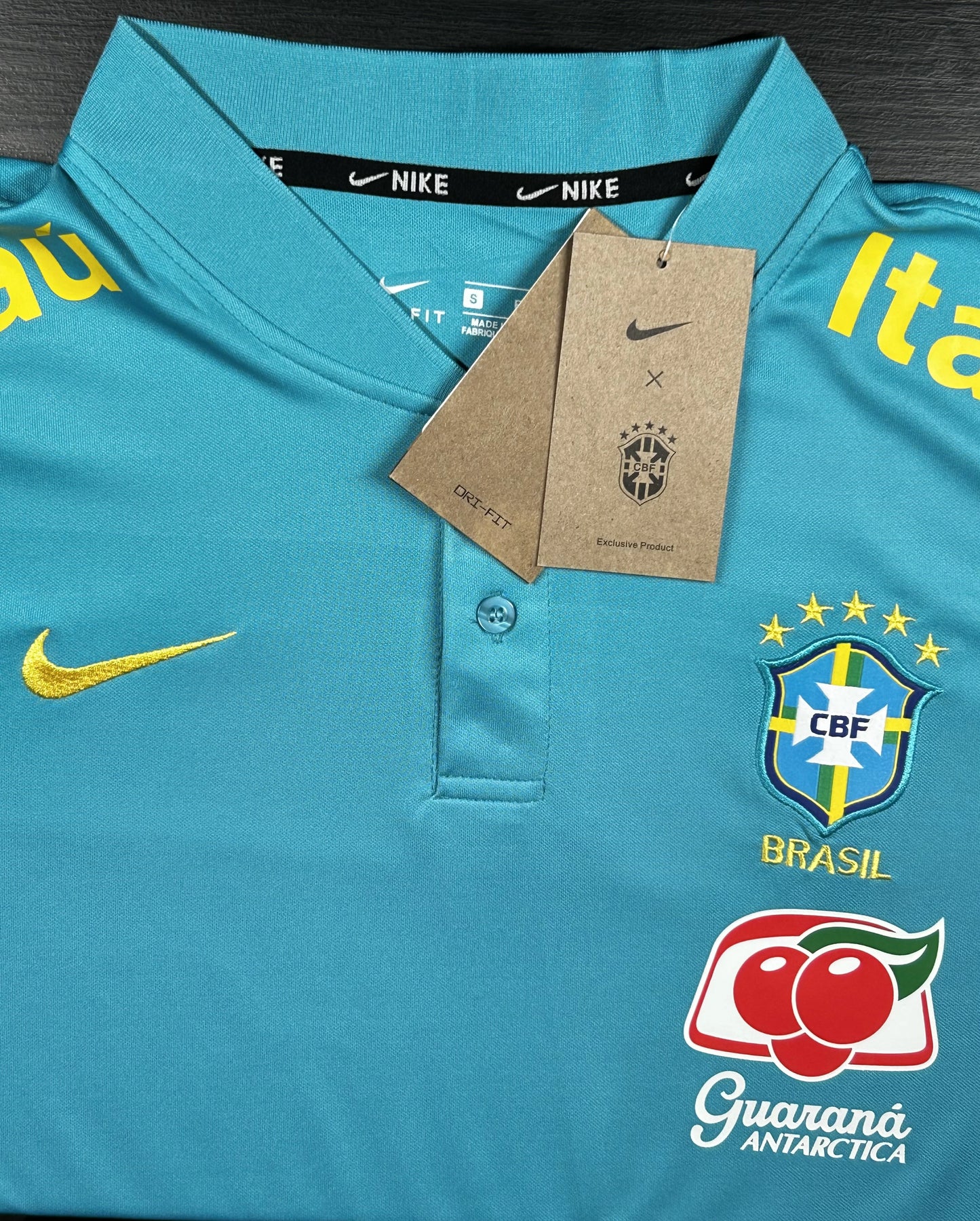 Camisa Seleção Brasil Polo Itaú Verde Claro