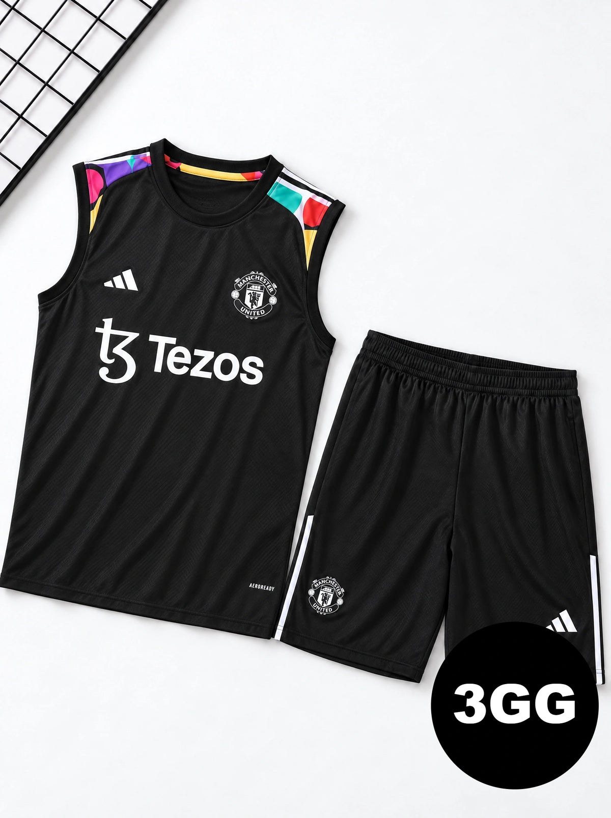 Kit Regata e Short Manchester United Preto