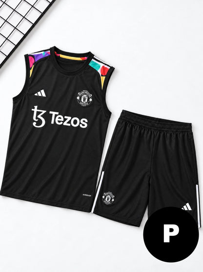 Kit Regata e Short Manchester United Preto