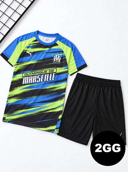 Kit Camisa e Short Olympique de Marseille Cor 3
