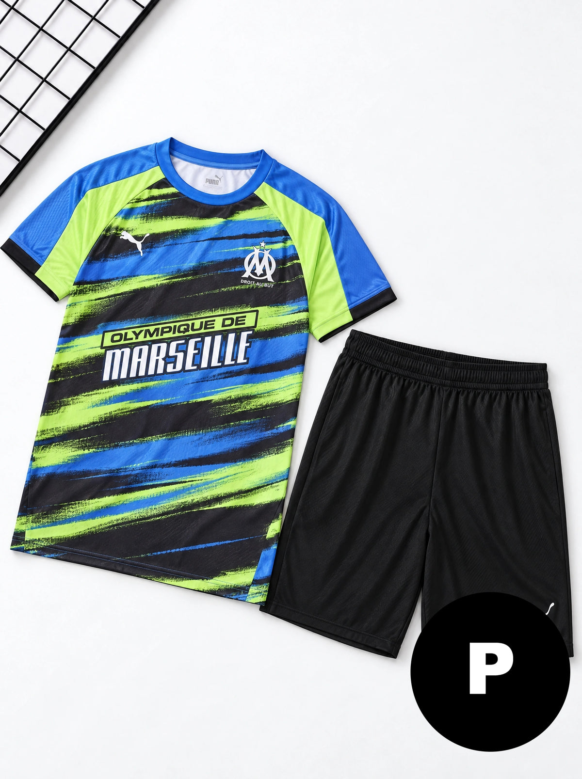 Kit Camisa e Short Olympique de Marseille Cor 3