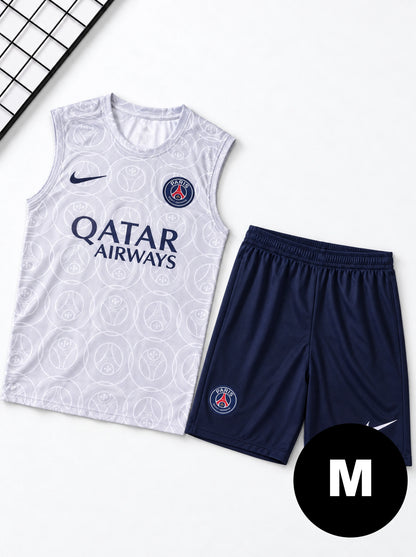 Kit Regata e Short Treino PSG Cinza