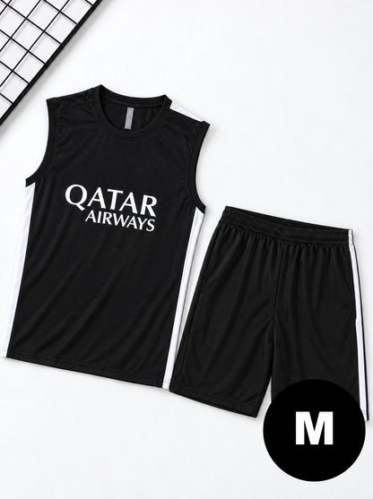 Kit Regata e Short Treino PSG Preto e Branco