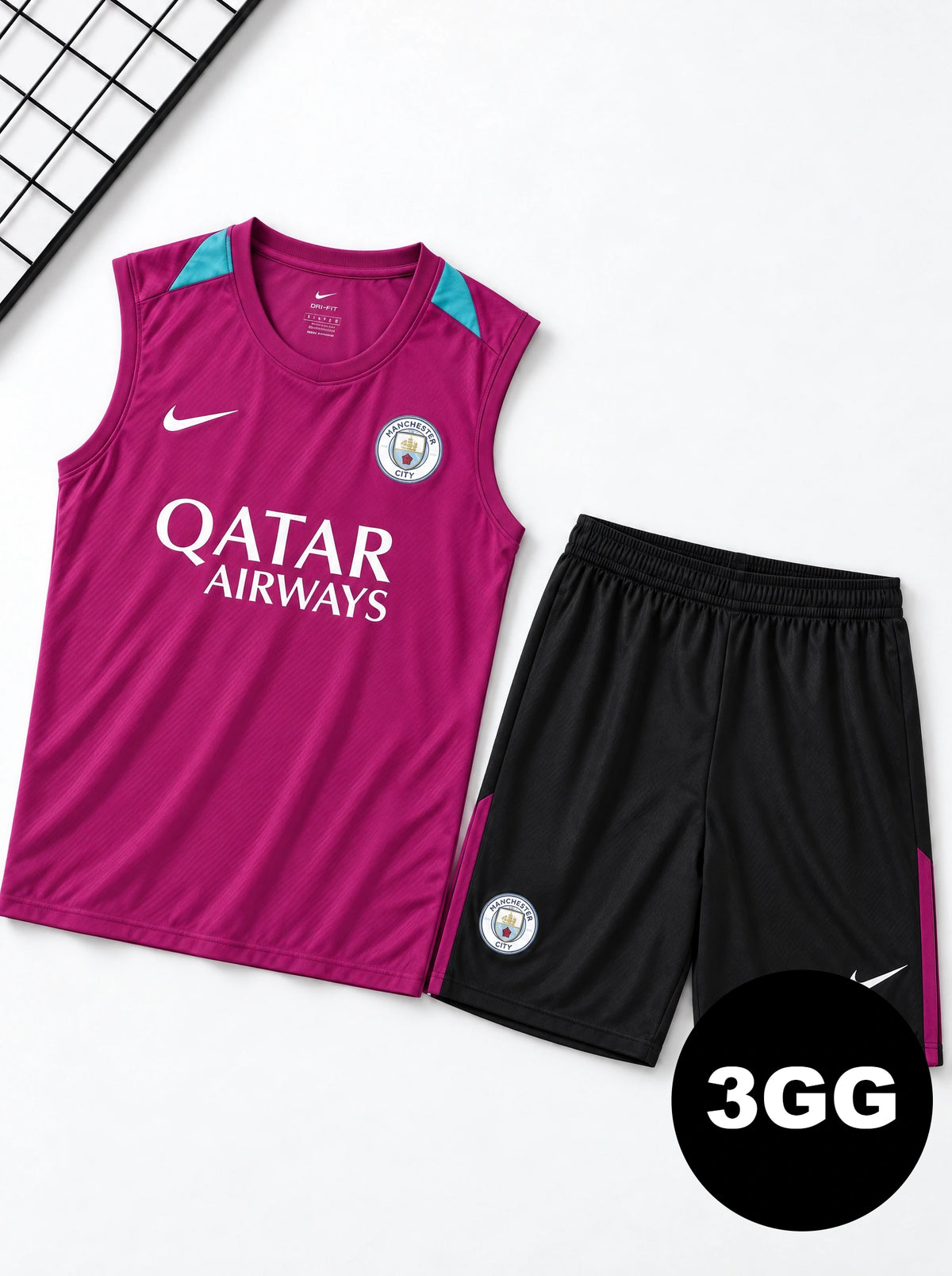 Kit Regata e Short PSG Treino Roxo