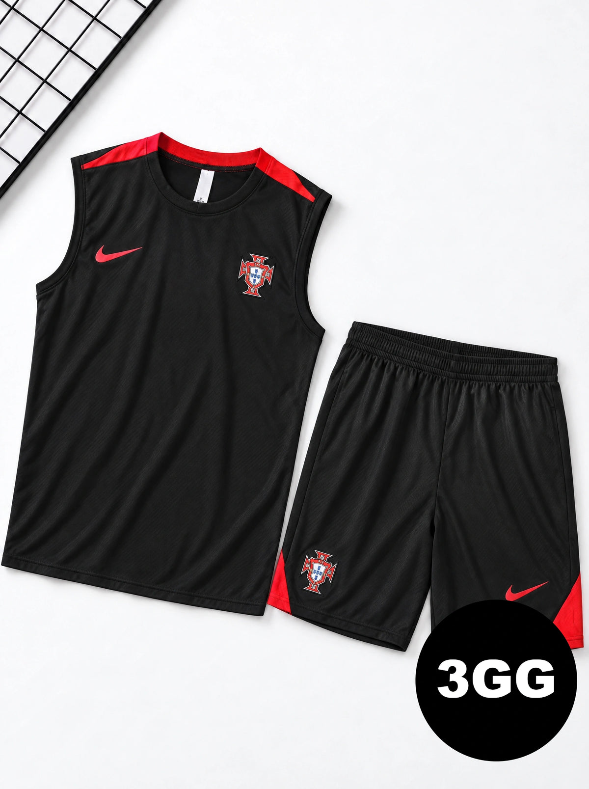 Kit Regata e Short Portugal Preta