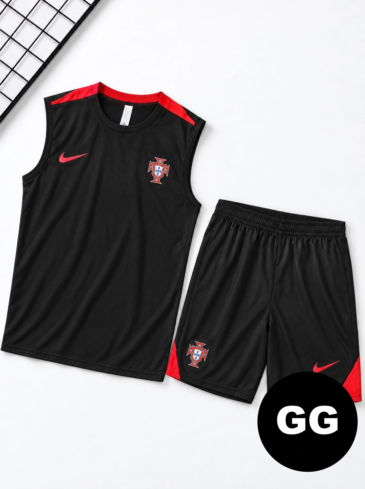Kit Regata e Short Portugal Preta